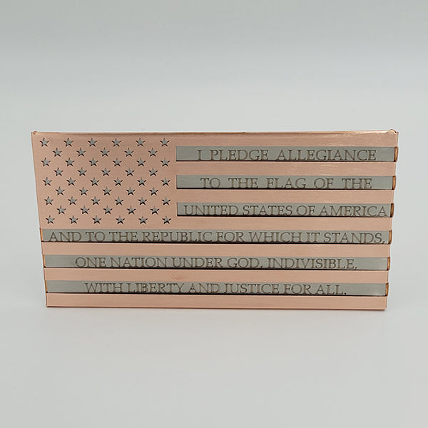 J&R Senior Sheetmetal copper USA Flag Allegiance decoration
