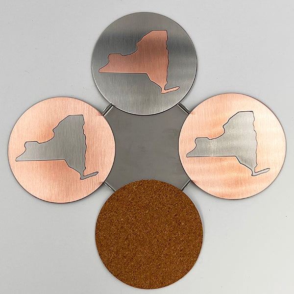 J&R Senior Sheetmetal copper New York coasters