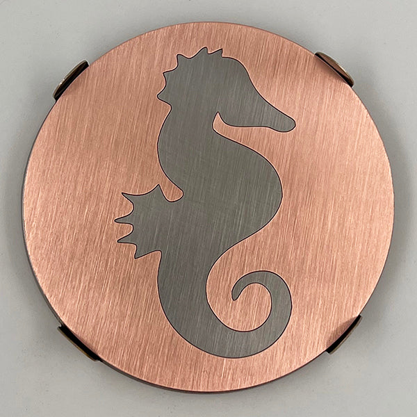 J&R Senior Sheetmetal copper Sea Life coasters
