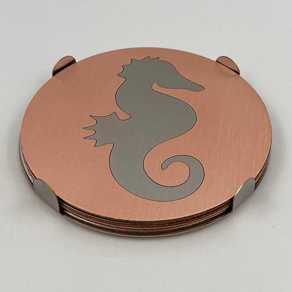 J&R Senior Sheetmetal copper Sea Life coasters