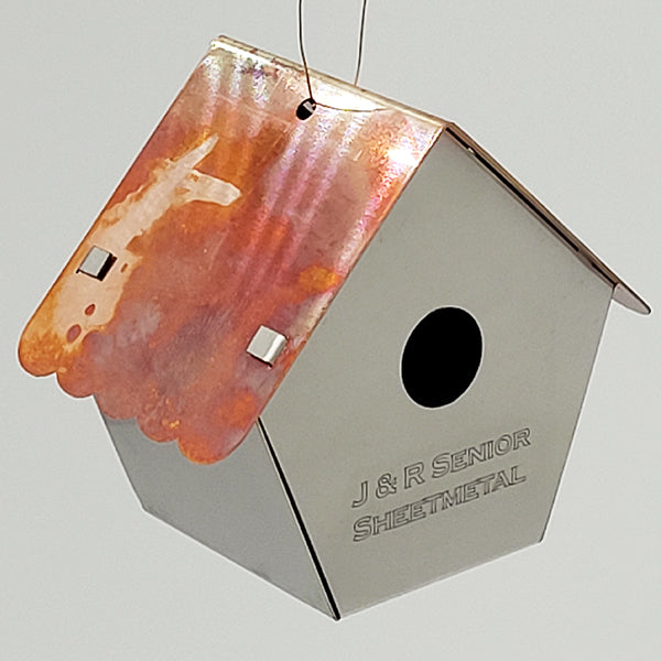 J&R Senior Sheetmetal copper Birdhouse