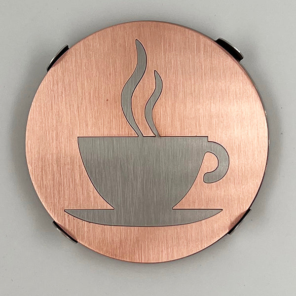 J&R Senior Sheetmetal copper Coffee coasters