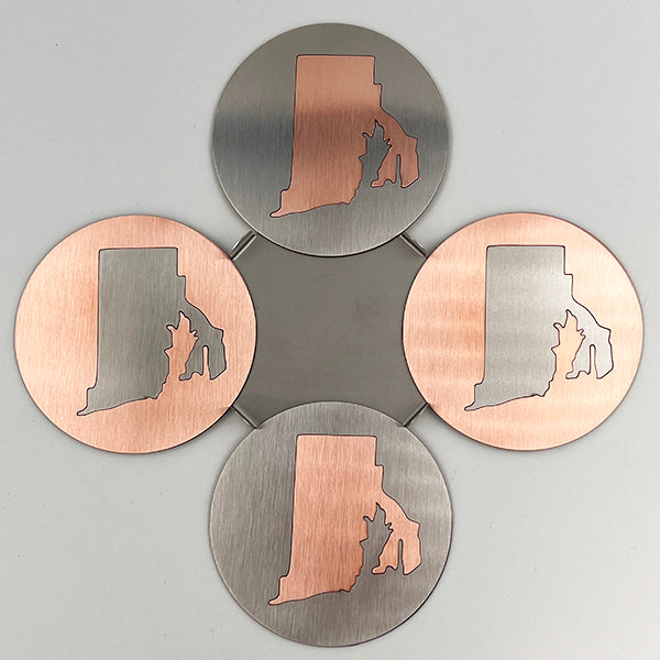 J&R Senior Sheetmetal copper Rhode Island Coasters