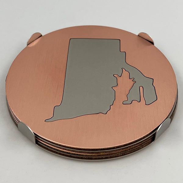J&R Senior Sheetmetal copper Rhode Island Coasters