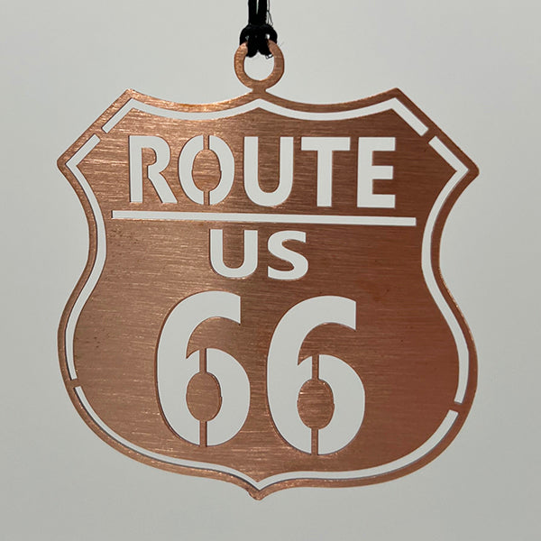 J&R Senior Sheetmetal copper Route66 ornament