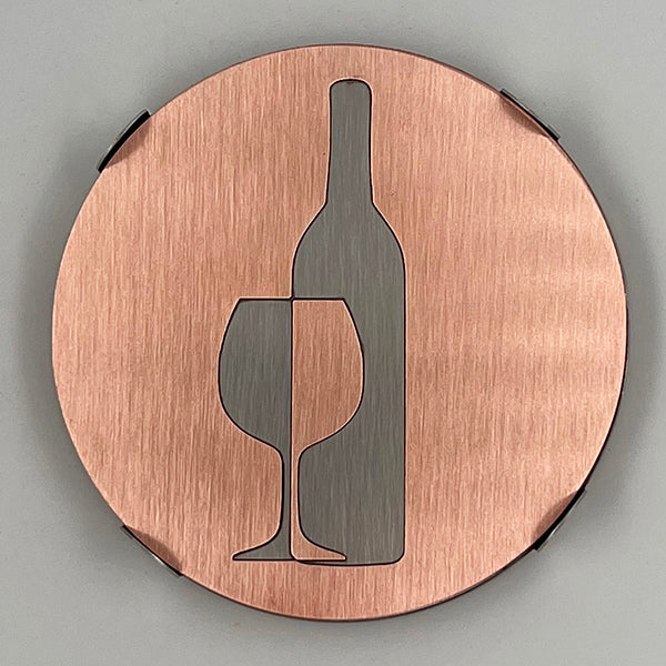 J&R Senior Sheetmetal copper Wine coasters
